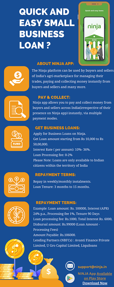 Quick And Easy Small Business Loan? capital loan app capital loan finance loan apps in india ninjaapp ninjalaonapp retail loan app small business loan small credit loan