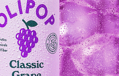 Olipop Grape branding colorful design system packaging