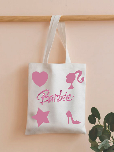 barbie tote bag design graphic design illustration vector