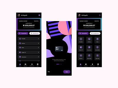 Olowo Home screen app design figma fintech homescreen ui ux