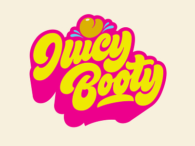 Juicy Booty beer beverage branding custom lettering design graphic design hand lettering juicy lettering logo logotype packaging seltzer type typography wine