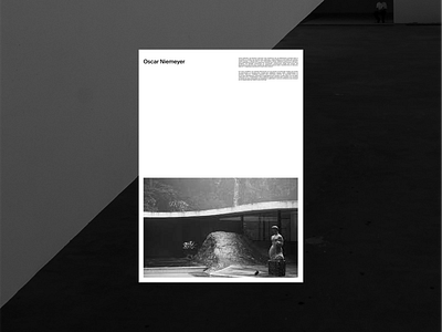 Poster Oscar Niemeyer Exploration 012 arquitecture blackandwhite branding design elegant graphic design logo minimal modern poster tipography ui webdesign