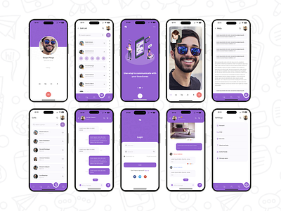 Chat app animation app blog branding dec design graphic design illustration logo mob mobile newpaper react native ui ux