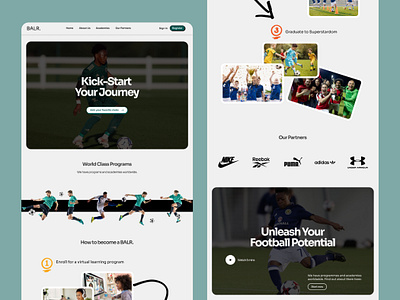 BALR Landing page figma football landing page sport ui ux