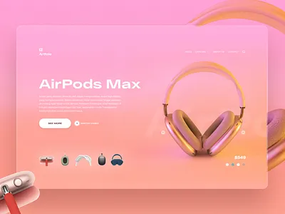 Aural Brilliance in Action – AirPods Max Web Redesign airpodsmax audiogear productdesign uidesign uxdesign webdesign