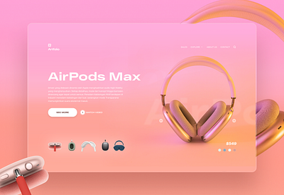 Aural Brilliance: AirPods Max Web Redesign airpodsmax audiogear productdesign uidesign uxdesign webdesign