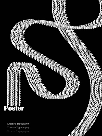 Typography in poster 3d abstract art blending design flyer graphic design illustration illustrator modern photoshop poster print product design typography