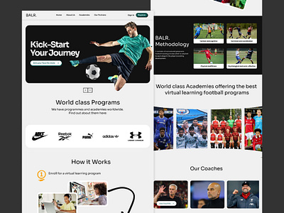 BALR Alternate Landing Page design figma football landing page ui ux