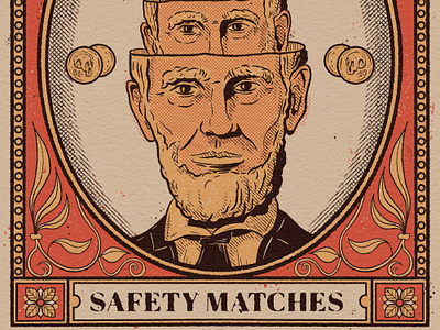 Overthinking Safety Matches design graphic design illustration label matchbox packaging retro safety matches vintage