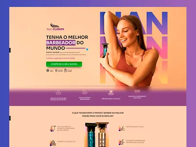 Landing page - Nan Clubers hair ladingpage landing landing page page pagina de venda página de vendas web site