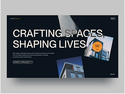 Architectural Landing Page design ui ux web design