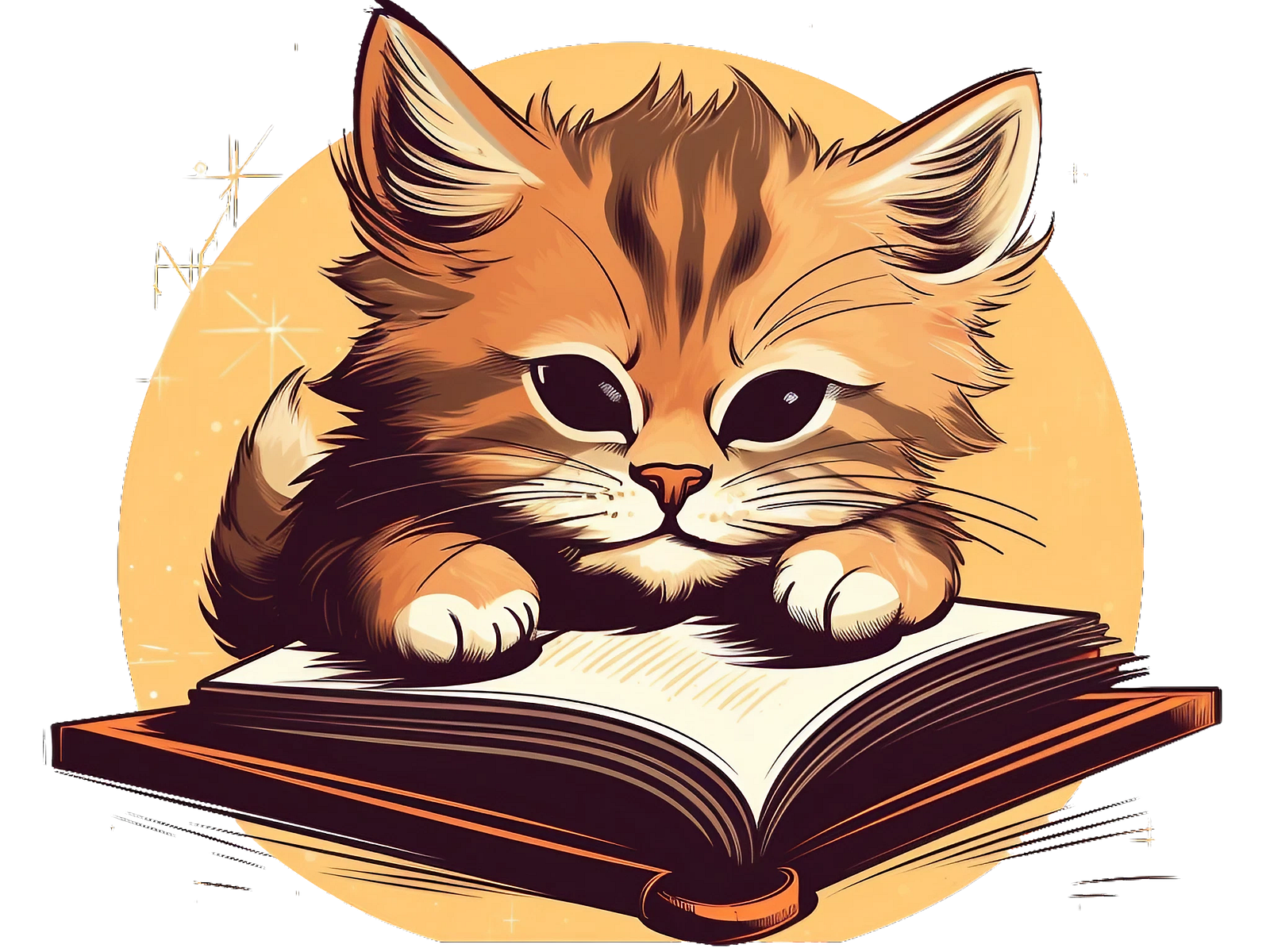 cat reading book by Ezel Mahir özçelik on Dribbble