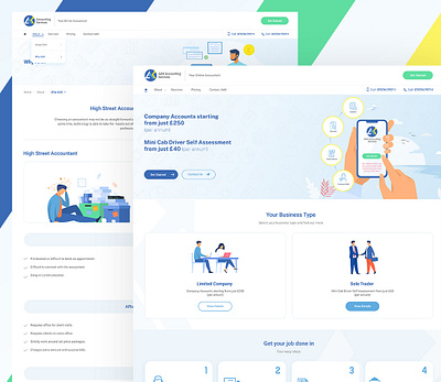 Online Accounting website branding dashboard design flat graphic design illustration logo minimal trending ui ux