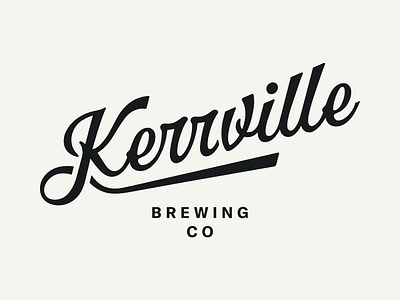 Kerrville Brewing Company badge beer brand identity branding brewery craft hill country keg lettering logo logotype script seal swash texas typography vintage