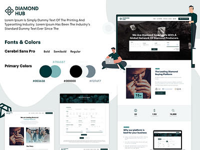 Diamond Buying Platform about us page advance search engine contact us page diamond store dip vadhavana eshop figma designer figma ui landing page listing page login online store saas application saas design signup page storehomepage ui uiux ux web design