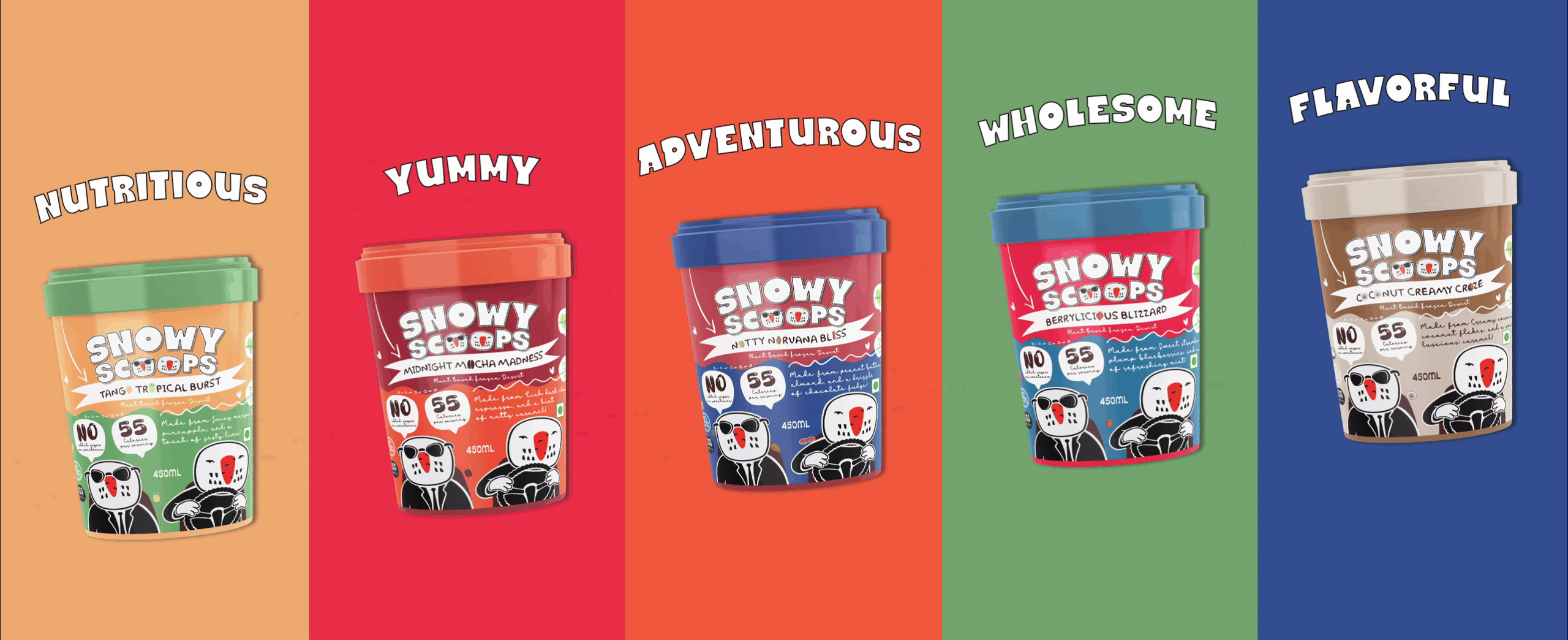 Snowy Scoops™ Ice Cream animation branding graphic design illustration social media