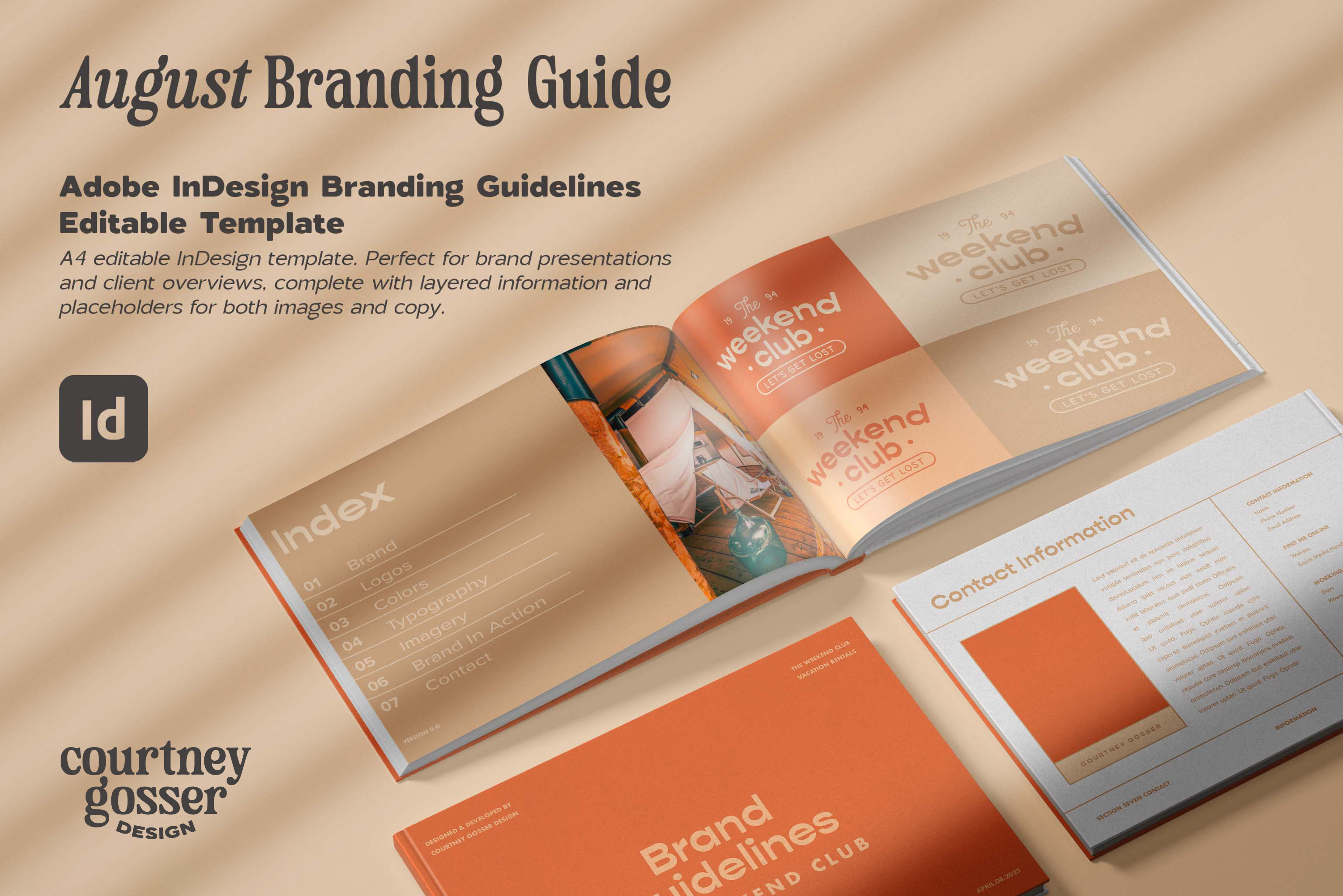 August Branding Guide Template brand assets brand design brand guide template brand guidelines brand identity brand identity guide brand presentation branding branding guide branding suite branding template creative market indesign indesign template logo design logo guide logo presentation logo template logo template design presentation template