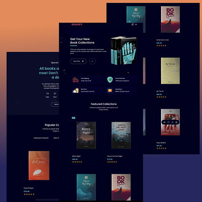 BOOKIFY - a bookstore website app branding design front end graphic design illustration logo typography ui ux vector web design