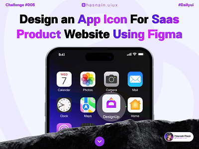 Challenge #005, Design an App Icon For Saas Website Using Figma. appdesign dailyui design designinspiration designtips figma graphicdesign icon icondesign interface learndesign saasproduct uidesign uidesigner uitrends uiux userinterfacedesign