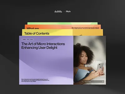 Pitch x Dribbble Playoff ‘23 - Submission animation branding clean design druhin editorial figma flat interaction minimal pitch playoff presentation ui