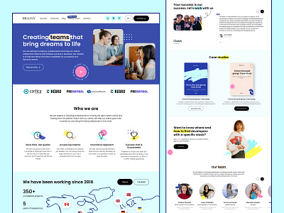 Brainy - Recruitment agency | Case study analizing design it recruitment redesign ui uidesign uiuxdesign uiuxdesigner ukraine ukrainianagency ux web website