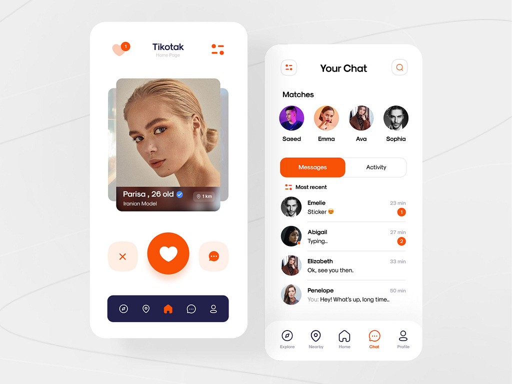 Tikotak Dating App | Ui Design by Saeed Edrisi on Dribbble