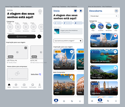 Aplicativo de Agência de Viagens - Figma aplicativo branding figma ui ux