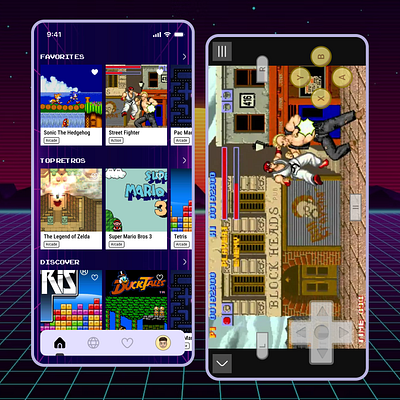 Retro Gaming App Design arcade design gaming product retro retrogaming ui ux