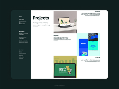 Project Showcase design graphic design landing page design personal portfolio ui uiux web design website ui