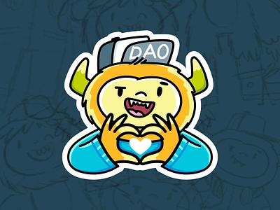 Telegram stickers | Superdao animal cartoon character crypto cute dao design development doodle drawing emoji emoticons emotions illustration mascot messenger nft stickers telegram vector