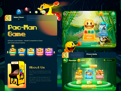 Pac Man Game UI design game illustration ui