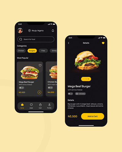 Food Delivery App dailyui dailyuiux design foodapp ui uiux