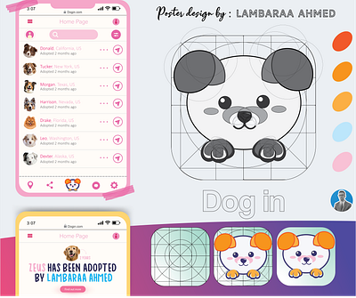 Dog in App : IOS APP LOGO/ UI Design app brand brand identity branding design dogs icon identity ios app logo logo design logo mark logodesign logos logotype modern logo portfolio puppy ui vector