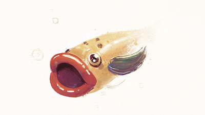 Peixe bocão character colors design digital fish illustration painting photoshop