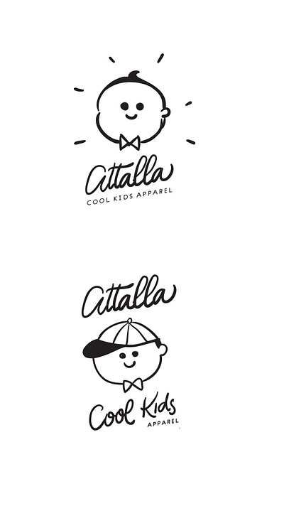 Kid's Apparel Logo branding handlettering illustration logo typography vector