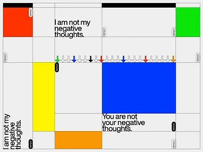 No Negative Thoughts design graphic design kindness love positivity typography