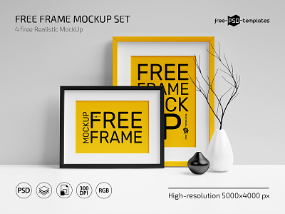 Free Frame Mockup Set frame frame mockup free free mockup free mockups freebie photo frame picture poster mockup