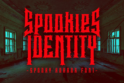 Horror Font - Spookies Identity Font creepy dark deathmetal display fancy film movie music poster rock scream thriller