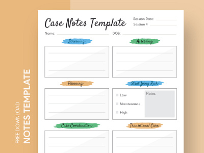 Case Notes Free Google Docs Template design doc docs document free google docs templates free template free template google docs google google docs medical ms note notebook notepaper notes print printing template templates word