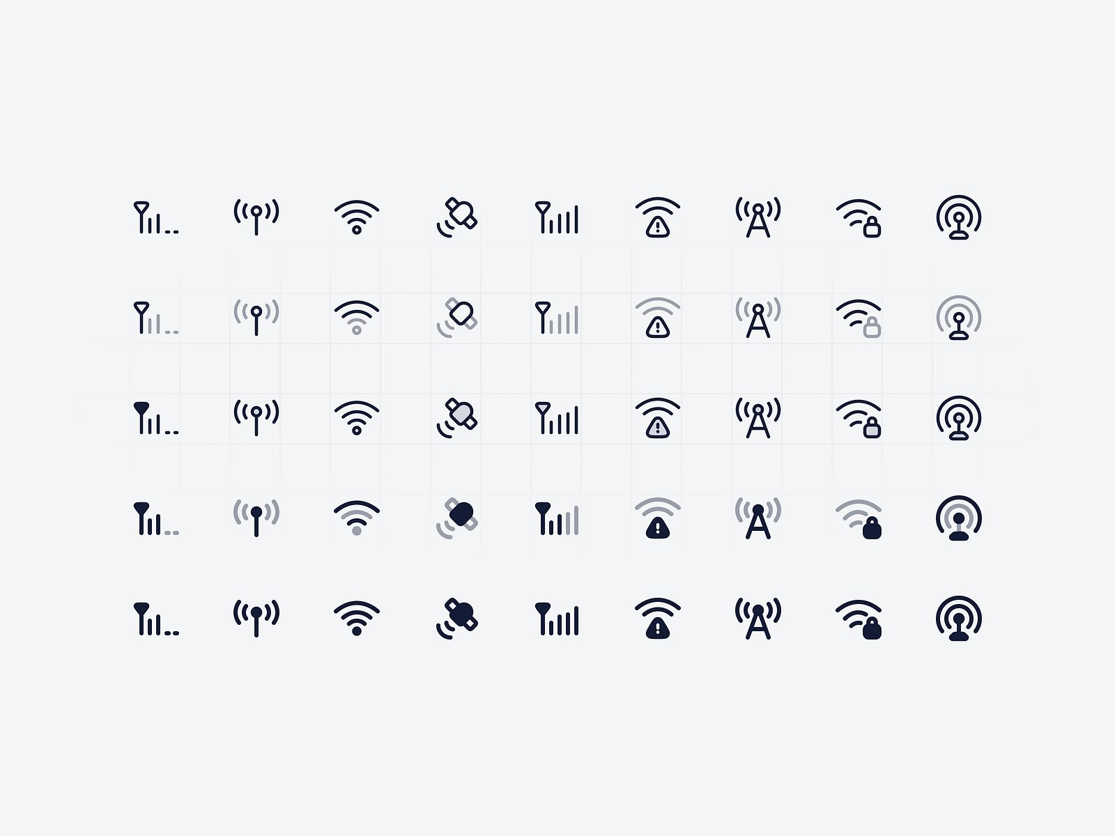 Wifi Signal Icons by Hugeicons on Dribbble