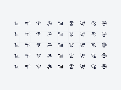 Wifi Signal Icons antenna bulk clean duotone icon icon library icon pack icon set iconography icons illustration internet network signal solid stroke twotone wifi wifi signal