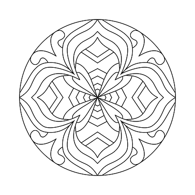 Mandala coloring design 1 illustration mandala mandala design
