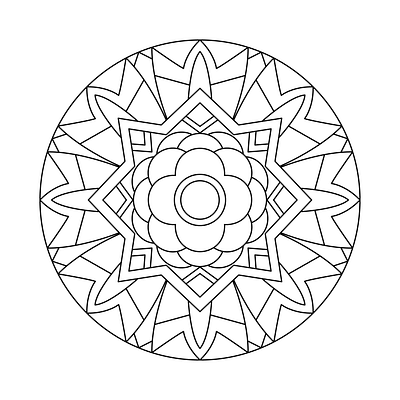 Mandala coloring design 2 illustration mandala mandala design