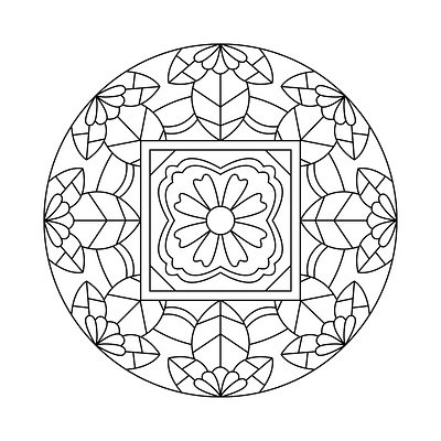 Mandala coloring design 3 illustration mandala mandala design