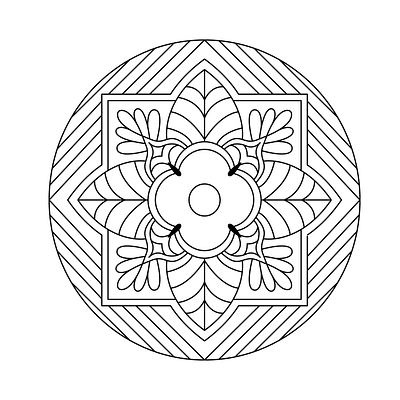 Mandala coloring design 4 illustration mandala mandala design