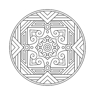 Mandala coloring design 5 illustration mandala mandala design