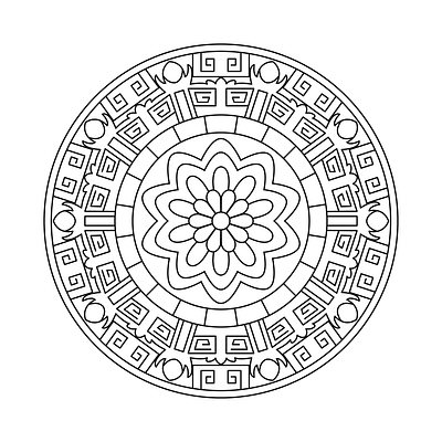 Mandala coloring design 6 illustration mandala mandala design