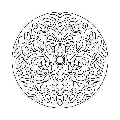 Mandala coloring design 7 illustration mandala mandala design