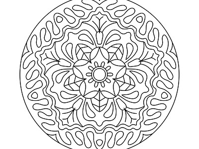 Mandala coloring design 7 illustration mandala mandala design