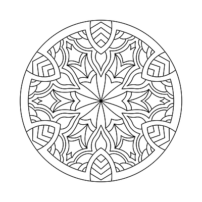 Mandala coloring design 8 illustration mandala mandala design